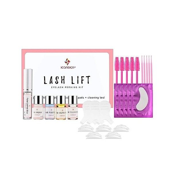 Rehaussement de Cils Waterproof Kit,Bestauty Lash Lift Kit,Courbure Naturelle Longue Durée des Cils