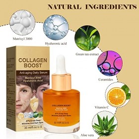 Advanced Collagen Boost Sérum anti-âge, Sérum Anti-âge, 2 pièces Deep Anti-Wrinkle Serum, Nourrit et raffermit la peau pour r