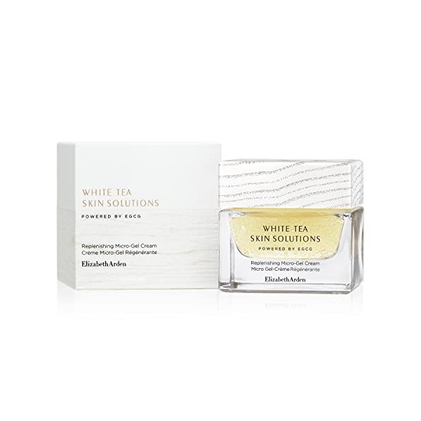 Elizabeth Arden White Tea Skin Solutions, Crème Micro-Gel Régénérante, Anti-âge et Hydratante, texture fraîche et légère, Ric