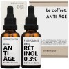 COFFRET | Anti-âge | 1x sérum «RÉTINOL» avec huile de figue de barbarie BIO + 1x sérum «ANTI-ÂGE» 100% naturel avec 1% de Bak