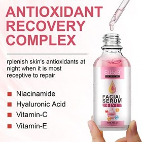 4 IN 1 Facial Serum with Niacinamide, Vitamin C Serum, Hyaluronic Acid, and Vitamin E for Face - Anti Aging Serum, Skin Care,