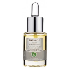 ES-NATURA Sérum Anti-âge, rituel du soir, Huile d’argan, 100% BIO et Naturel Certifié COSMOS, HE Niaouli anti-rides/tenseurs 