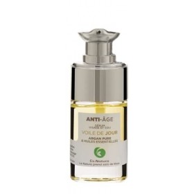 ES-NATURA Sérum Anti-âge, rituel du matin, Huile d’argan, 100% BIO et Naturel Certifié COSMOS, Huiles essentielles Niaouli, T
