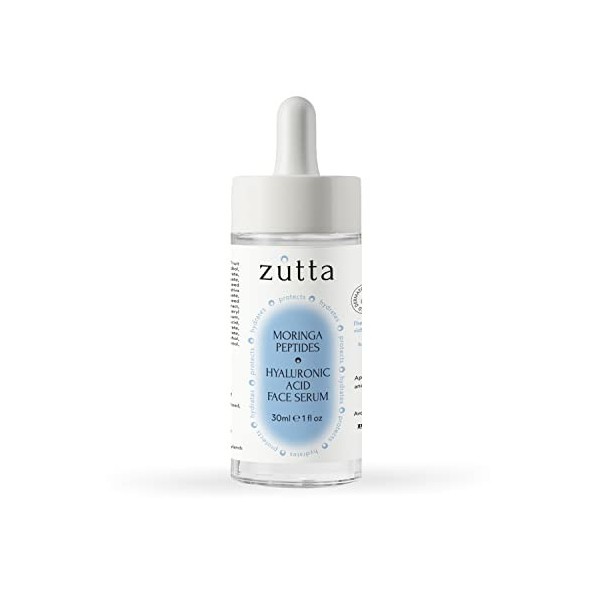 Zutta Peptides de moringa + sérum hydratant à lacide hyaluronique pour tous les types de peau,Anti-pollution, sérum repulpan