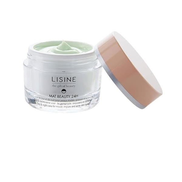 Crème Jour / Nuit Mat Beauty 24h 50 ml - Soin Visage Peaux Mixtes, Impures, Grasses et Acnéiques - Actifs Anti-Inflammatoires