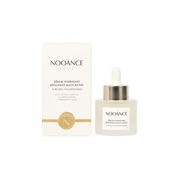 NOOANCE - Sérum Multi Actifs - Concentré des Meilleurs Actifs Anti-âge - 5 Formes d’Acides Hyaluroniques, Vitamine B5/B3, Pep