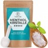 Sauna aux cristaux de menthol FABCARE 50g avec cuillère doseuse - Menthol 100% naturel, dégage les voies respiratoires - In