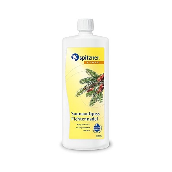 spitzner Aiguille pour infusion de sauna, 1000 ml - Infusion de santé avec parfum boisé aromatique de sauna à base dhuile d