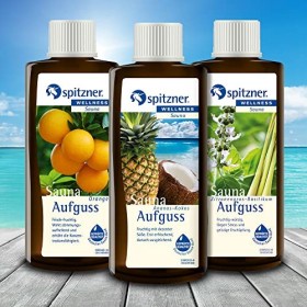 Spitzner Sauna Infusion 3&nbsp;parfums pour sauna avec 190&nbsp;ml chacun