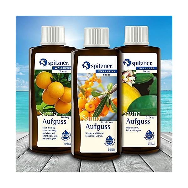 Spitzner Infusion pour sauna Vitamine C : Argousier, Orange et Agrumes 3x190ml 