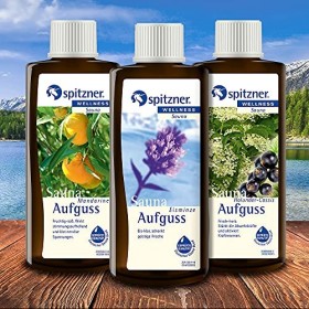 Spitzner Sauna Infusion 3&nbsp;parfums Menthe Mandarine Sureau Cassis Glace avec 190&nbsp;ml
