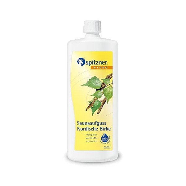 spitzner Infusion de sauna pour santé, bouleau nordique, 1000 ml, infusion de santé avec parfum aromatique et frais de sauna 