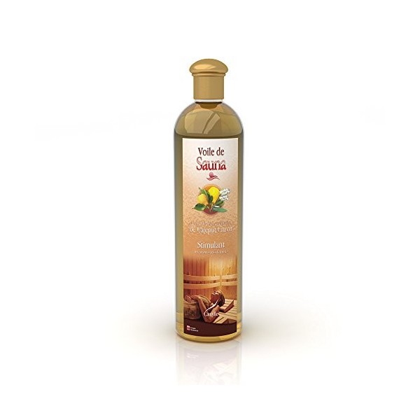 Camylle - Voile de Sauna Cajeput/citron - Fragrances à base d’Huiles Essentielles 100% Pures et Naturelles pour Sauna - Stimu