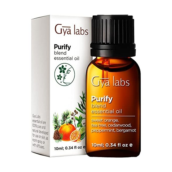 Gya Labs Mélange dhuiles essentielles Purify 10 ml - Parfum frais et nettoyant