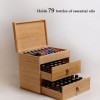 MaxTom Boîte en Bois dhuile Essentielle 79 Bouteilles, boîte de Rangement daromathérapie, Collection de Vernis à Ongles, Cl