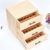 Boîte en bois dhuile essentielle 90 bouteilles, collection de vernis à ongles à trois étages, boîte de rangement daromathér