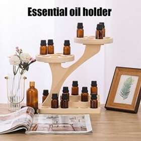 Huile Essentielle en Bois en Bois, Peut Accueillir 34 Organisateurs Dhuiles Simples, pour Laffichage De Stockage De La Vitr