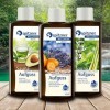 Lot Infusion pour sauna Voyage vert: „ Thé vert-avocat “ / „ Lavande-Kumquat “ / „ Citronnelle-Basilic “ 3x190 ml de Spitzn