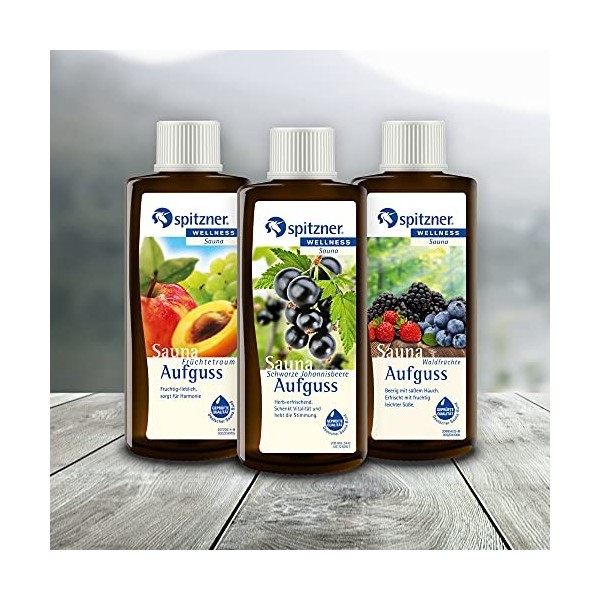 Spitzner Kit dinfusion de sauna dans un coffret cadeau Baies joyeuses : rêve de fruits, cassis et fruits de la forêt 3 x 19