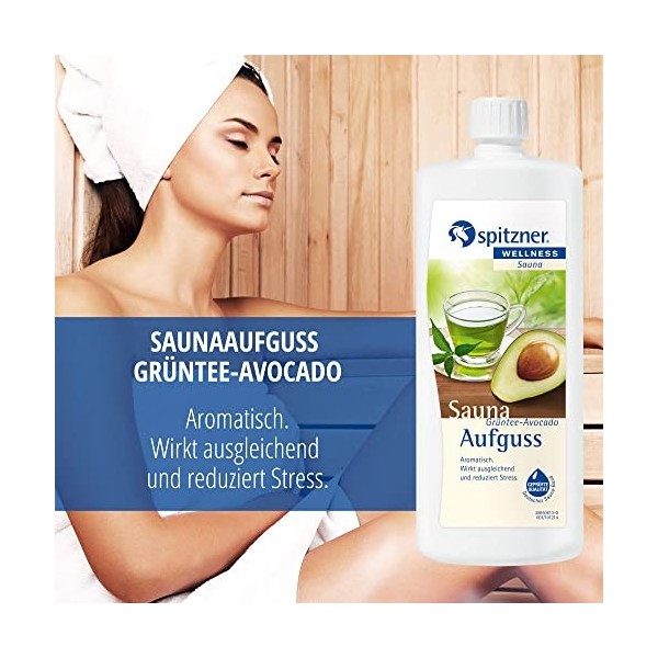 Infusion pour sauna « Thé vert-avocat » 1000 ml de Spitzner