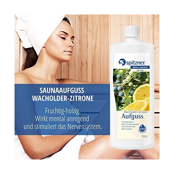 Infusion pour sauna « Genièvre-Citron » 1000 ml de Spitzner