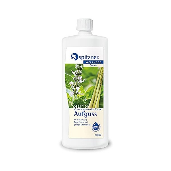 Infusion bien-être pour sauna Citronnelle-Basilic 1 Litre