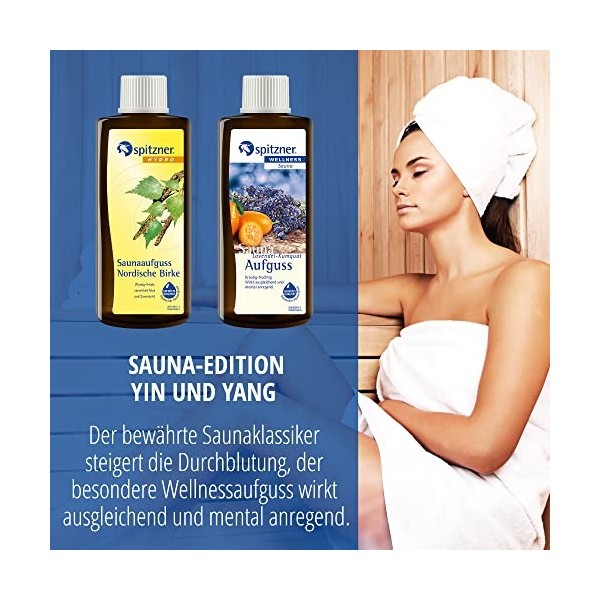 spitzner 2 parfums de bouleau nordique et lavande Kumquat infusion de sauna de 190 ml chacune