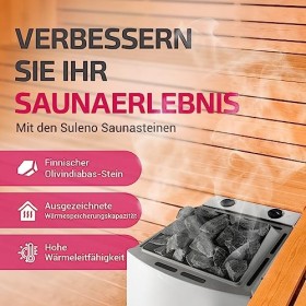 Pierres de sauna finlandais original 20&nbsp;kg olivindiabas Infusion pierres Pierre vapeur pour poêle pour sauna Four électrique 