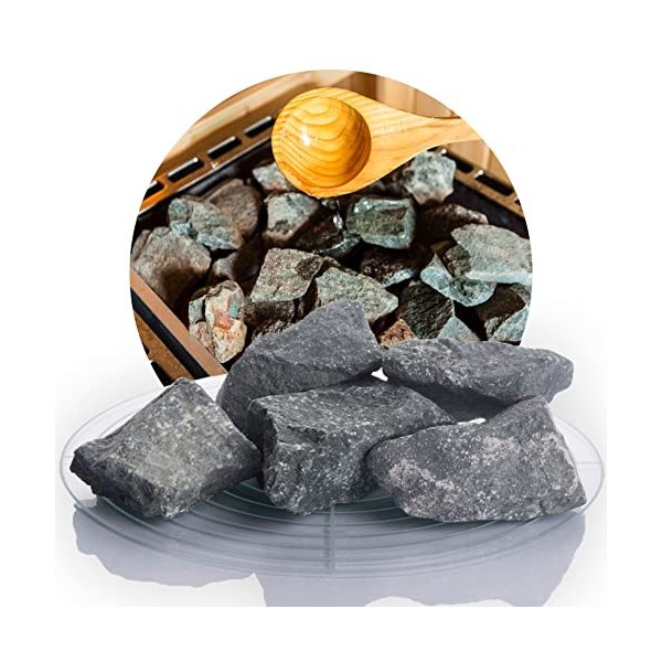 Diabas allemand"Diabas" 10kg 5-8cm ou 8–12cm, pierres en fonte de haute qualité pour le sauna