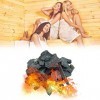 YHWD Pierre volcanique pour Sauna Pierre de Sauna, 16-18 kg/35-40 LB Pierre de Chauffage de Sauna pour Bols à feu, foyers et 