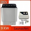 TABODD Kit de sauna 9 kW - 380 V - En acier inoxydable - Avec commande externe - Température de 32 à 210 °C - Pour chambre de