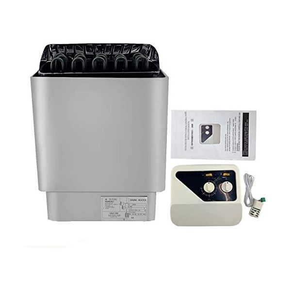 SUDEG 6KW 220V Chauffe-sauna Bain de Vapeur sèche Poêle Électrique Sauna, Poêle électrique Chauffe-sauna, avec Contrôle Exter