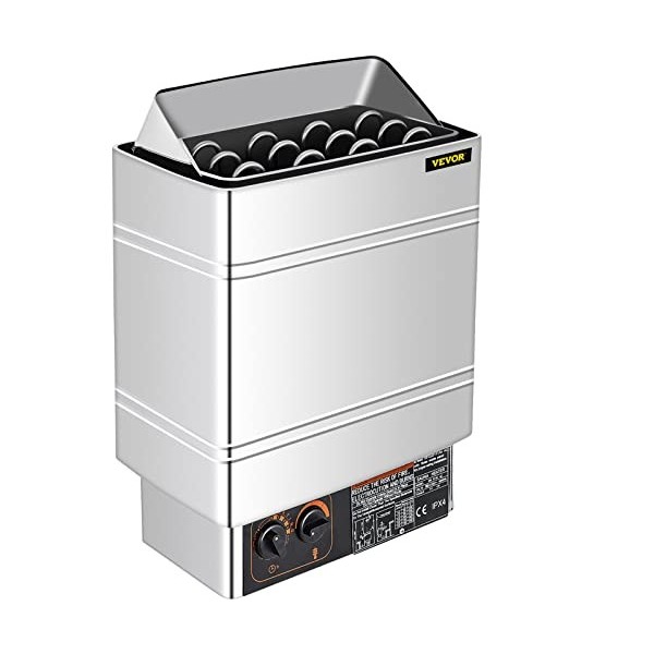 Ukiki Poêle Électrique de Sauna Four avec Contrôle Interne 2 Modes Intégrés Humide Sec Inoxydable Économie dénergie Achine d