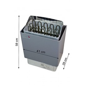 Poêle pour sauna 6 kW pour 380 V avec commande intégrée