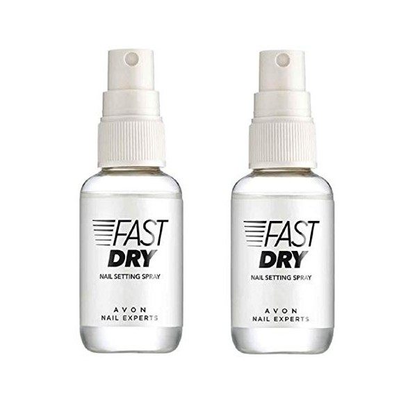 Lot de 2 sprays Avon Nail Experts à séchage rapide - 60 secondes au toucher - 2 x 50 ml