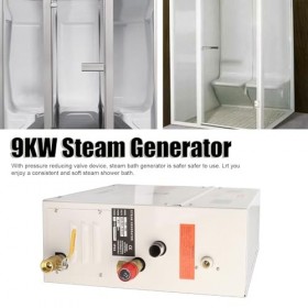 HIPATU Générateur de Vapeur pour Sauna Machine de Sauna de Salle de Bains 9KW, système de générateur de Douche à Vapeur Auto-