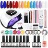 SPTHTHHPY kit verni semi permanent Lampe LED 48W+ Acrylique ongles 90ML et ensemble de poudre + Semi Permanent Vernis à ongle