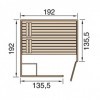 Weka bois massif Élément de sauna 38 mm laukkala 3 GTF