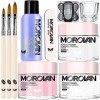 Morovan Kit Acrylique Ongles 3 Couleurs Poudre Acrylique Pour Ongles et Monomère Acrylique Professionnel Ensemble Poudre Acry