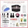 Morovan kit Ongles Gel UV Complet - Poly Gel Kit Lampe UV Ongles Gel et Vernis Semi Permanent Extension Ongles 8 Pcs Avec Aut