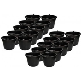 KOTARBAU® Jeu de 20 Seaux de Construction 16l Seau à plâtre Seau à mortier Seau à Ciment Seau à Eau Seau de Jardin Seau en Pl