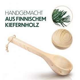 CozyNature louche de Sauna en Bois de pin finlandais de Haute qualité | Louche à Infusion, louche | Accessoires de Sauna | 10