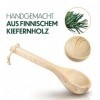 CozyNature louche de Sauna en Bois de pin finlandais de Haute qualité | Louche à Infusion, louche | Accessoires de Sauna | 10