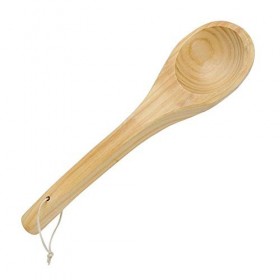 Hongzer Louche de Sauna, cuillère à la Main Une Seule cuillère de Sauna, louche de Sauna en Bois, cuillère à Eau en Bois pour