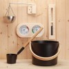 sauna 7 l - 5 pièces - Ensemble daccessoires pour sauna - Avec 7 l - Avec thermomètre/hygromètre/poêle