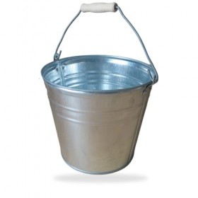 Seau en zinc de 12 l,Combinaison parfaite pour la maison et le jardin, Seau en tôle robuste galvanisé,Polyvalent comme seau e