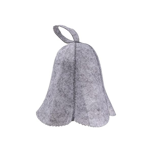 GeKLok Saunahout fpa252r Bonnet de douche en feutre 3 mm dépaisseur dans un cadeau de sauna gris 