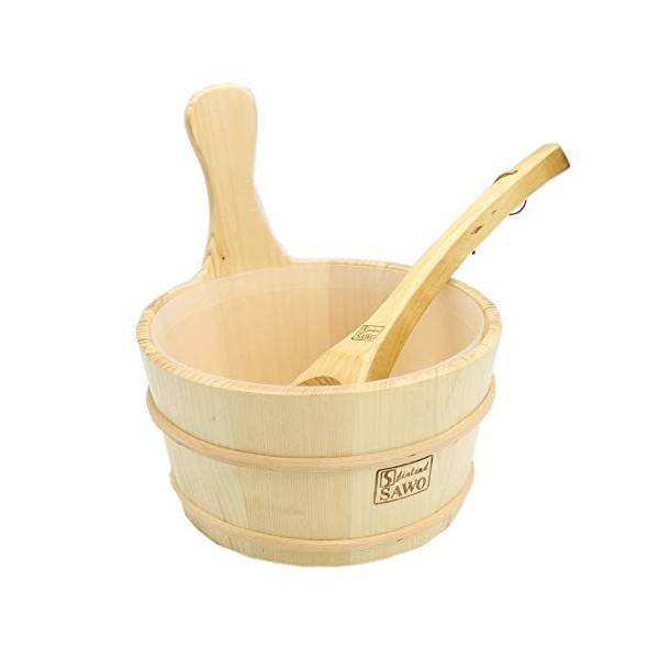 MBLUE Seau en bois de 4 l avec seau et doublure.