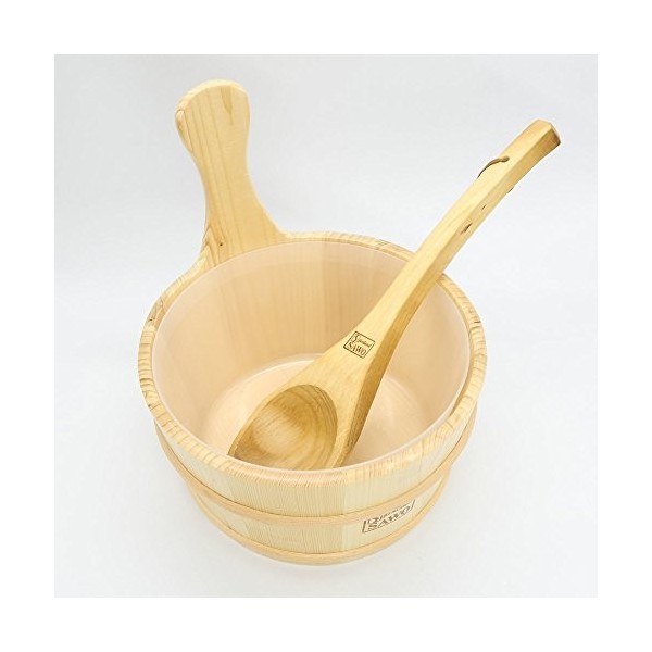 MBLUE Seau en bois de 4 l avec seau et doublure.