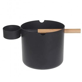 Seau De Sauna Luxueux, 7l Sauna Seau Et Cuillère, Seau En Aluminium Grand, Sauna Traditionnel Finlandais, Seau De Sauna Avec 